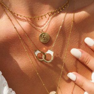 14k Gold Cuffed Necklace // Beads by Tara